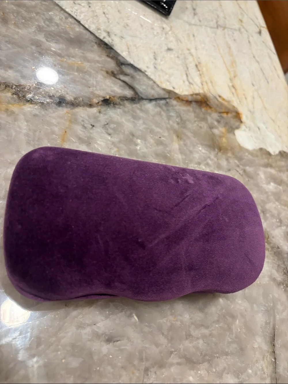 Gucci Purple Velvet Case with Gold Interior and Pouch